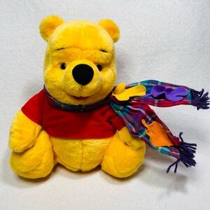 1998 Mattel Winnie then Pooh Autumn Fall Leaves Scarf